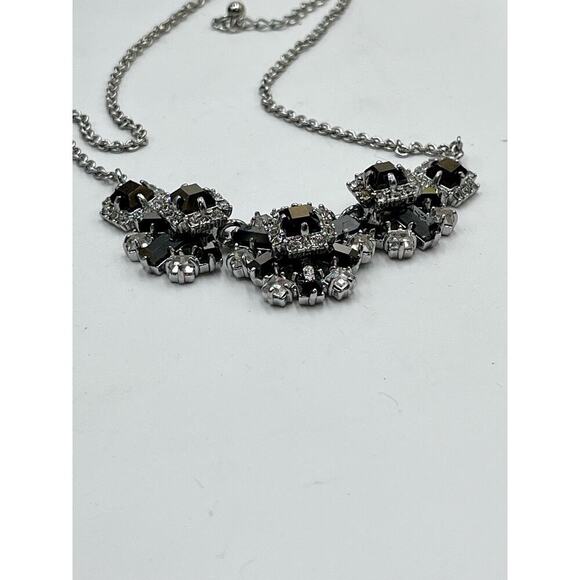 Kate spade Atomic Floral necklace 18" with extender black silver mirror finish - Picture 13 of 14